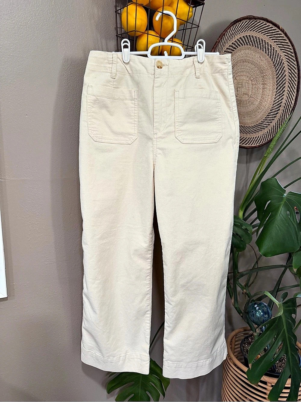 Avec Les Filles Corduroy Lizzie Wide-Leg Pant Pale Yellow
